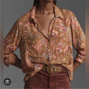 Pilcro Multicolor Floral Shirt